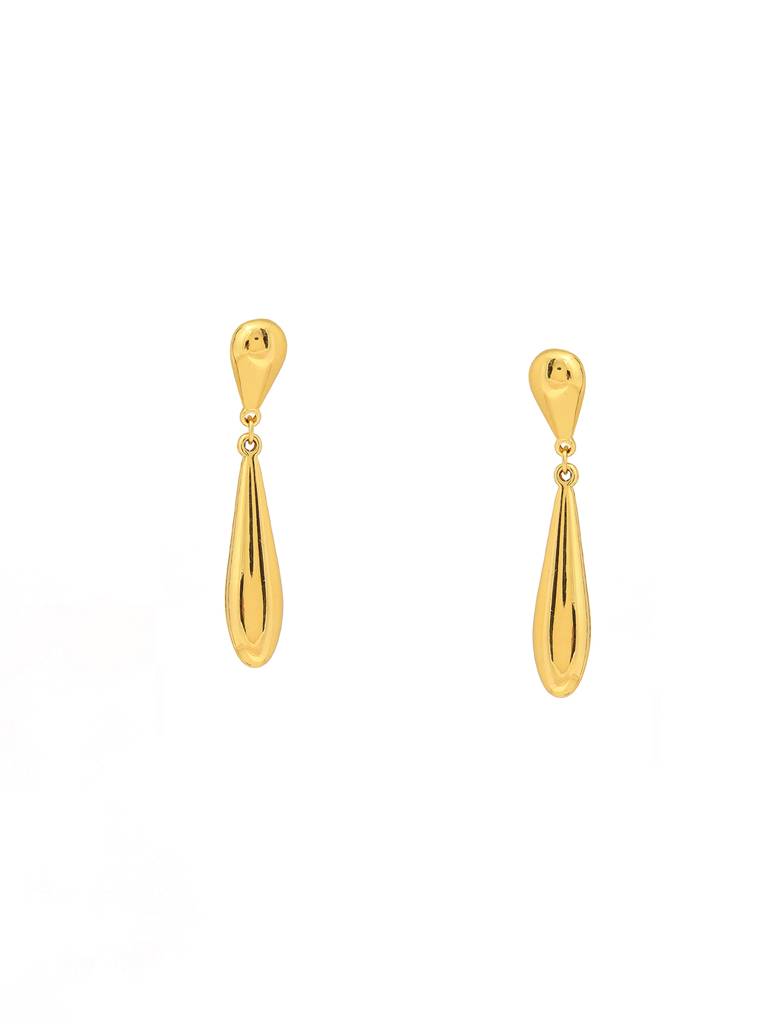 Golden Drop Earrings By Ruby Raang-77 : RRMAYDR25-77