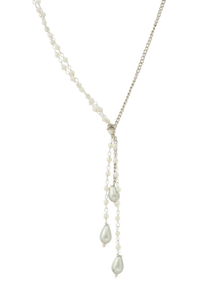Beaded One Sided Motif Necklace By Ruby Raang : RRMAYIN25-58