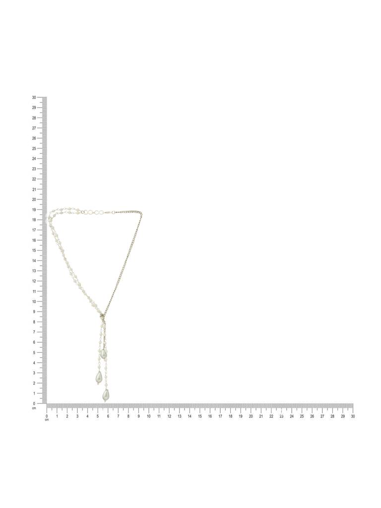 Beaded One Sided Motif Necklace By Ruby Raang : RRMAYIN25-58