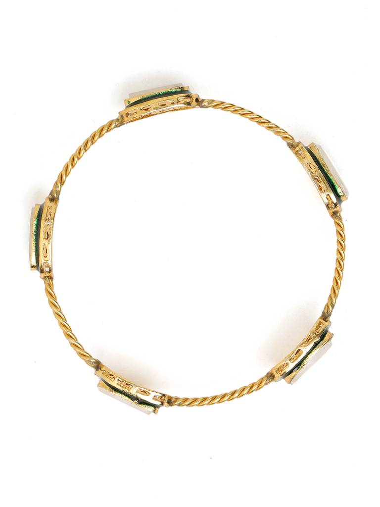 Antique Finish Kundan Bangle By Ruby Raang : RRMAYJJ25-61