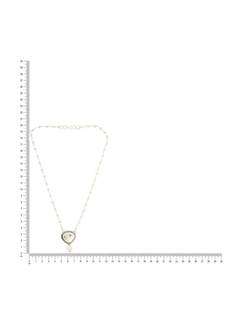 Beaded Kundan Necklace By Ruby Raang-Rrmaymp25-53 : RRMAYMP25-53