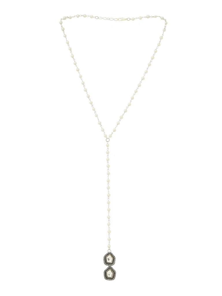 Beaded Kundan Necklace By Ruby Raang-Rrmaymp25-55 : RRMAYMP25-55