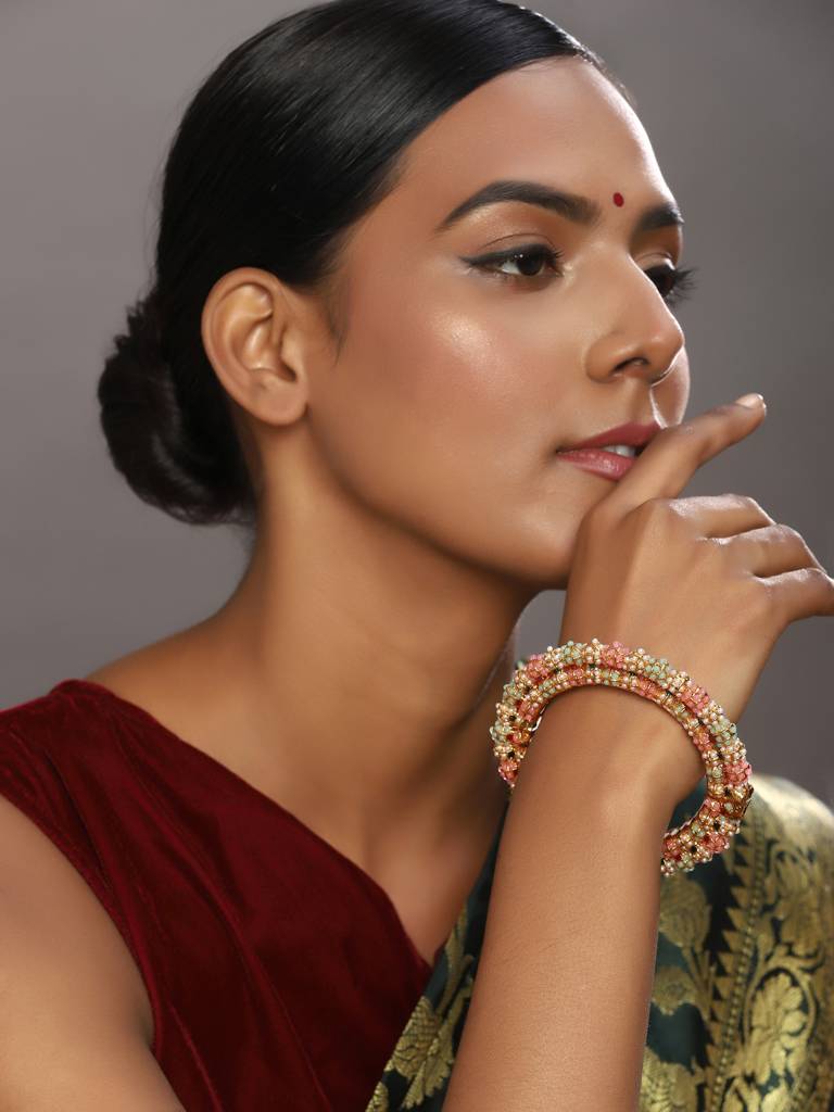 Beaded Meenakari Bangle : RRMJ22-21