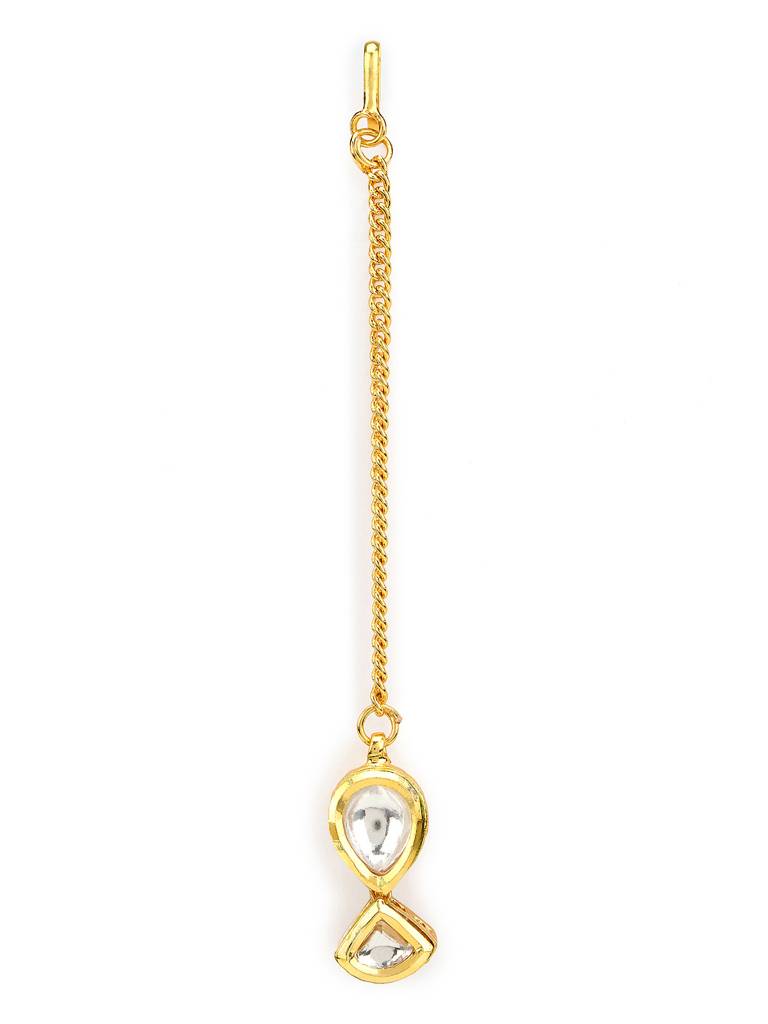 Gold Plated Kundan Tikka : RRMJ22-39