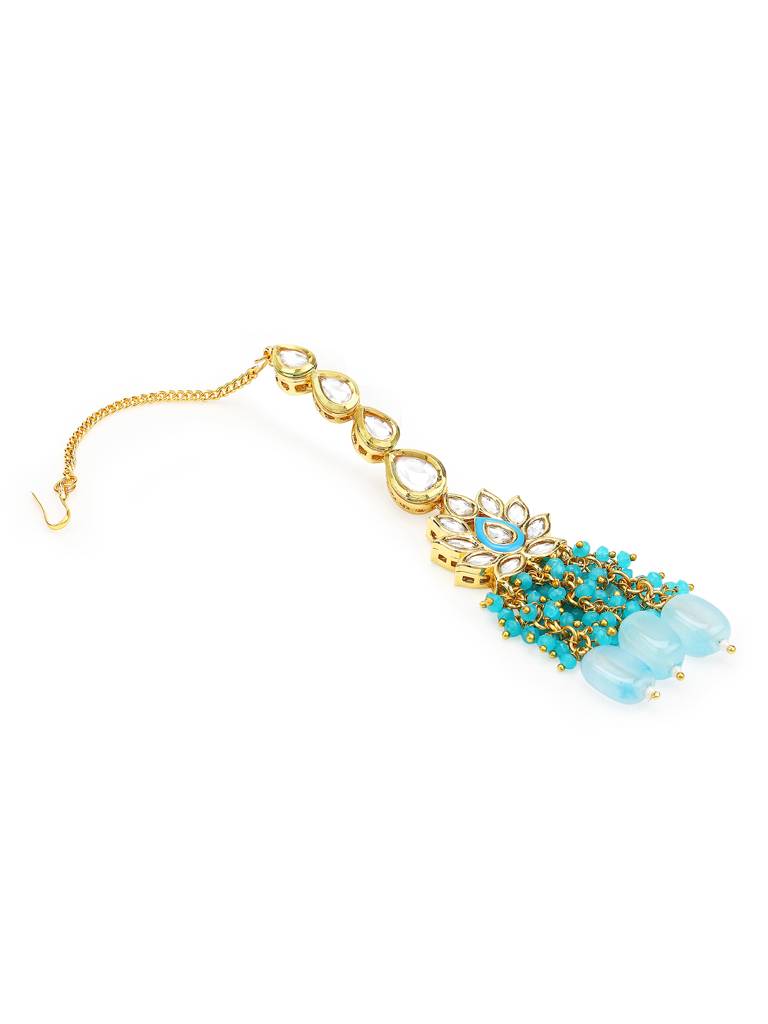 Blue&Gold Kundan Head Jewellery : RRMJ22-45