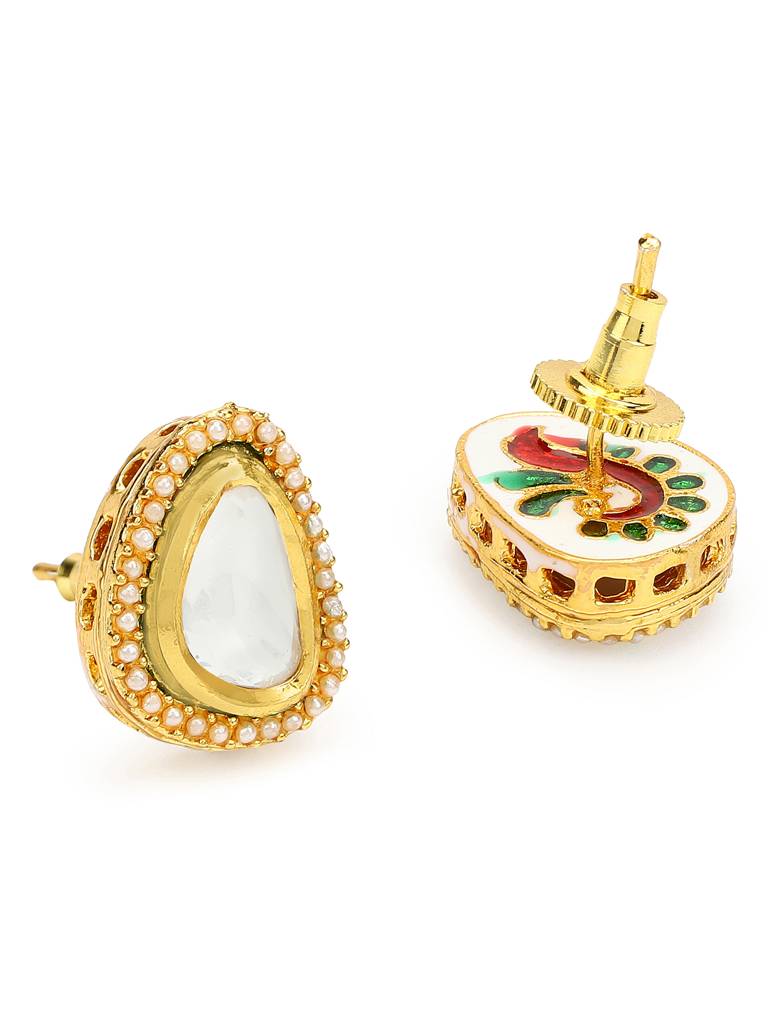 Triangular Kundan Studs : RRMJ22-55