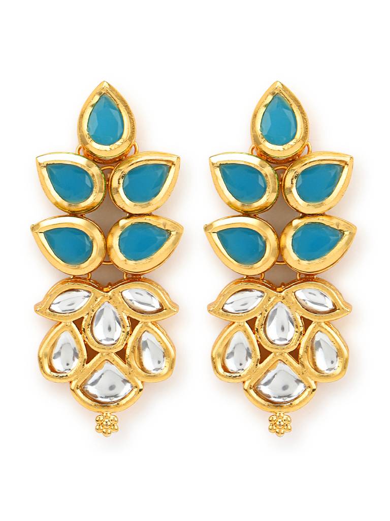 Leaf Shaped Kundan Studs : RRMJ22-70