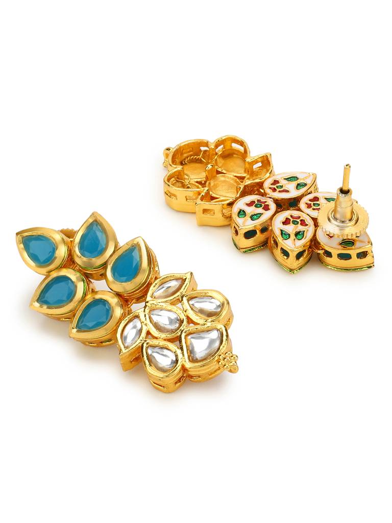 Leaf Shaped Kundan Studs : RRMJ22-70