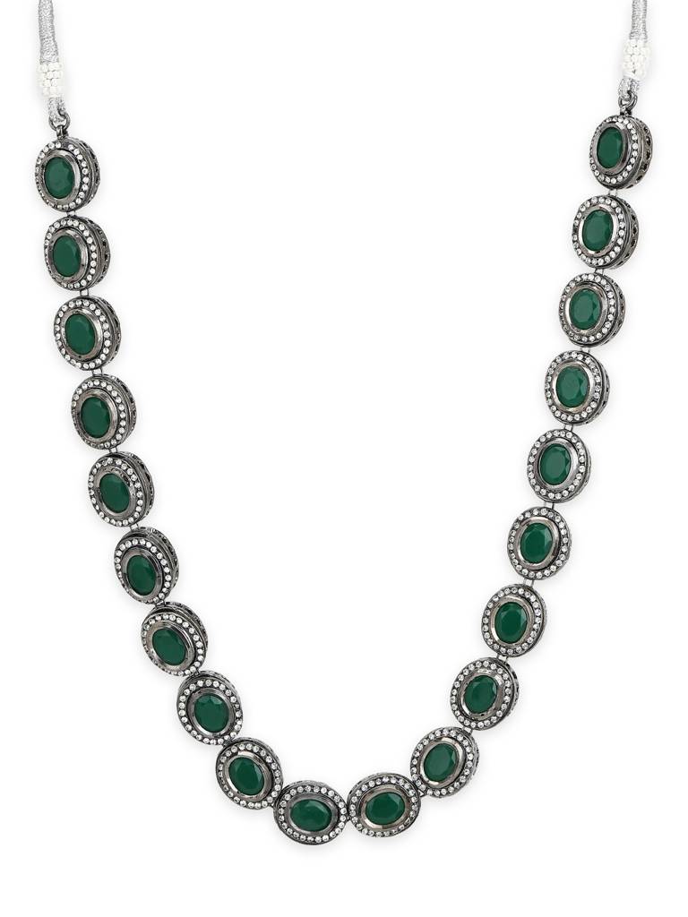 Green Kundan Neckpiece : RRMJ22-81