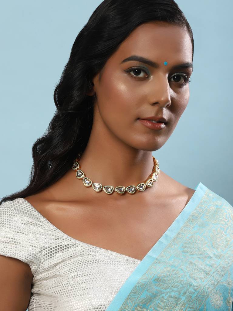 Sea Green Kundan Neckpiece : RRMJ22-83