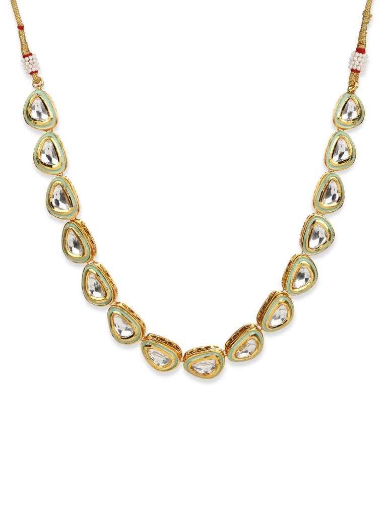 Sea Green Kundan Neckpiece : RRMJ22-83