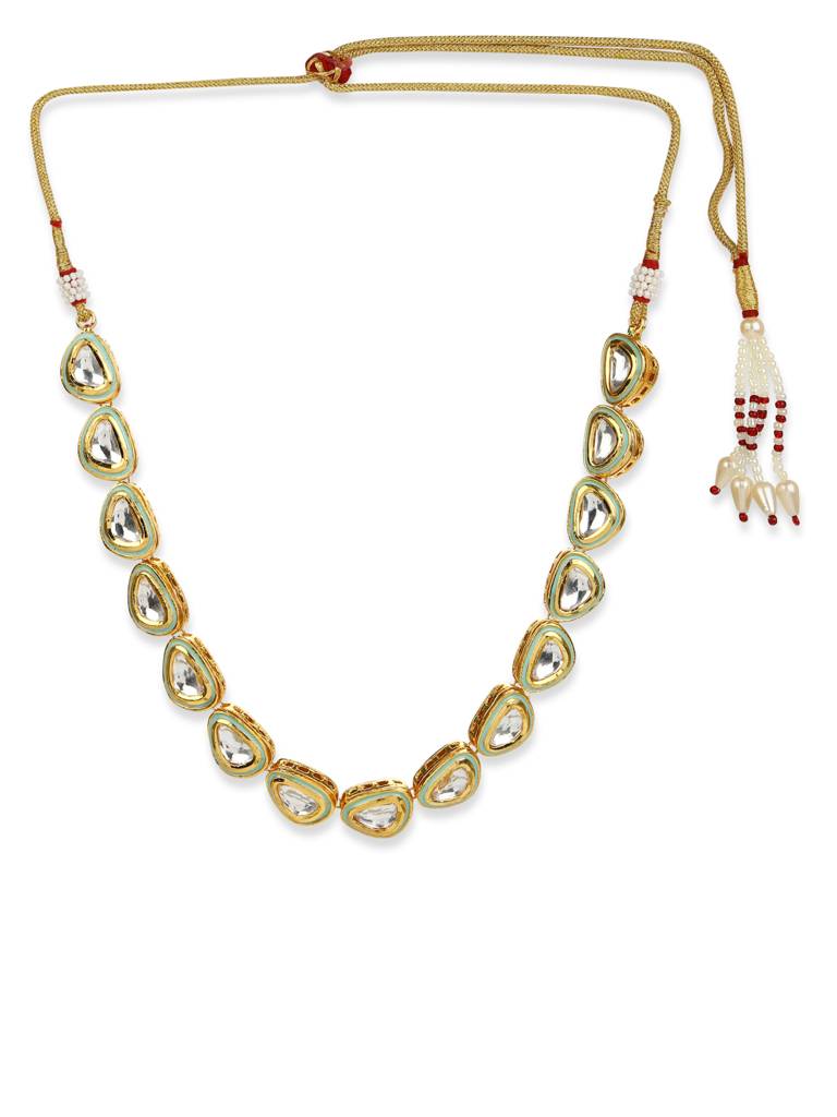 Sea Green Kundan Neckpiece : RRMJ22-83