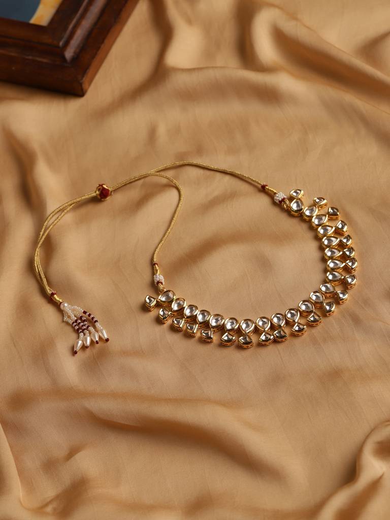 Gold Kundan Neckpiece : RRMJ22-87