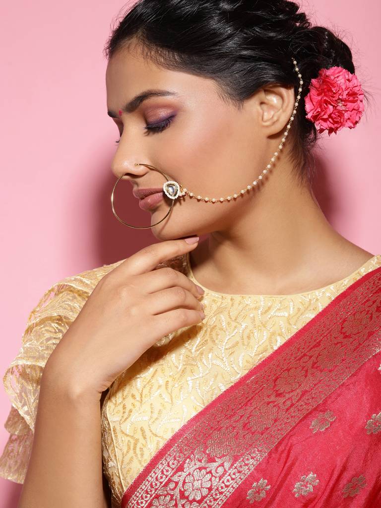 Multi Beaded Nose Ring : RROCT22-20
