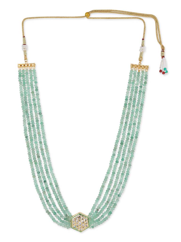 Kundan & Mint Green Layered Neckpiece : RROCT22-23