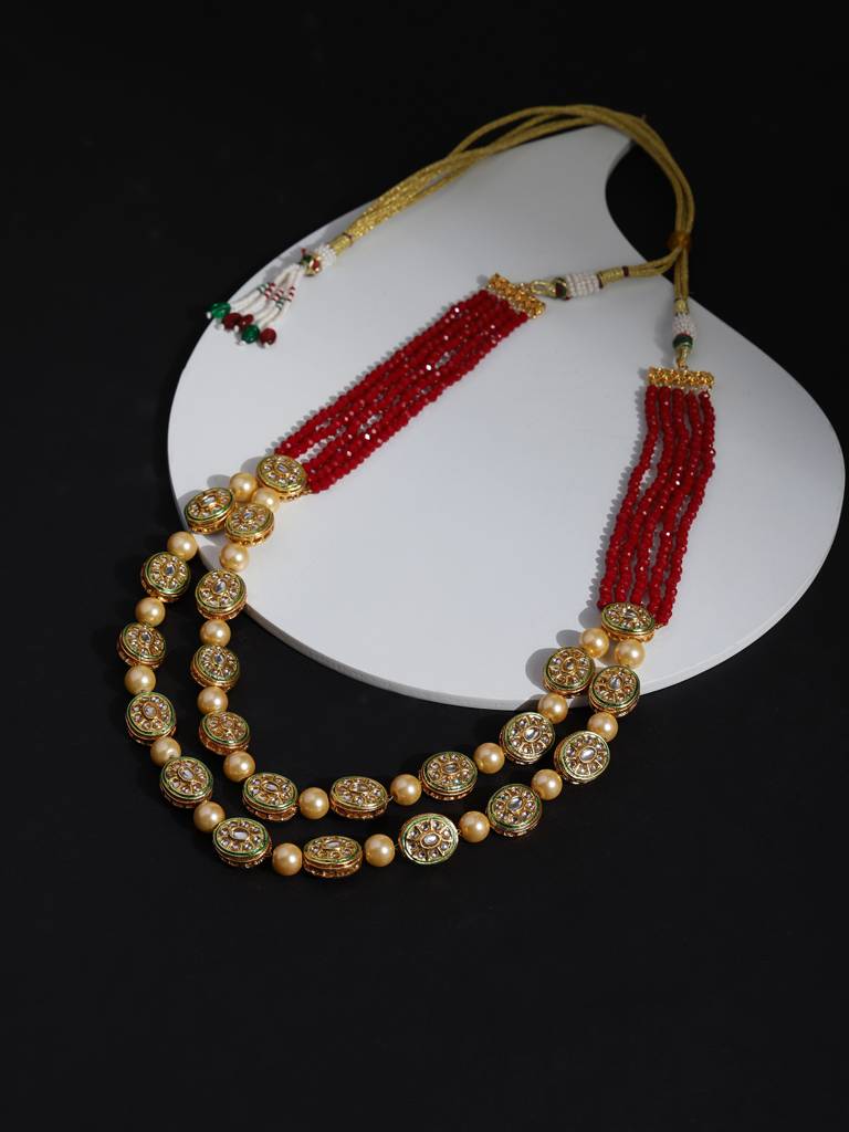 Red Onyx And Kundan Neckpiece : RROCT22-30