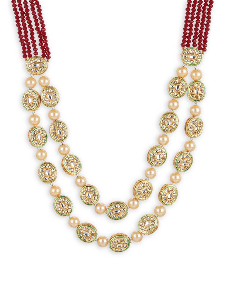 Red Onyx And Kundan Neckpiece : RROCT22-30