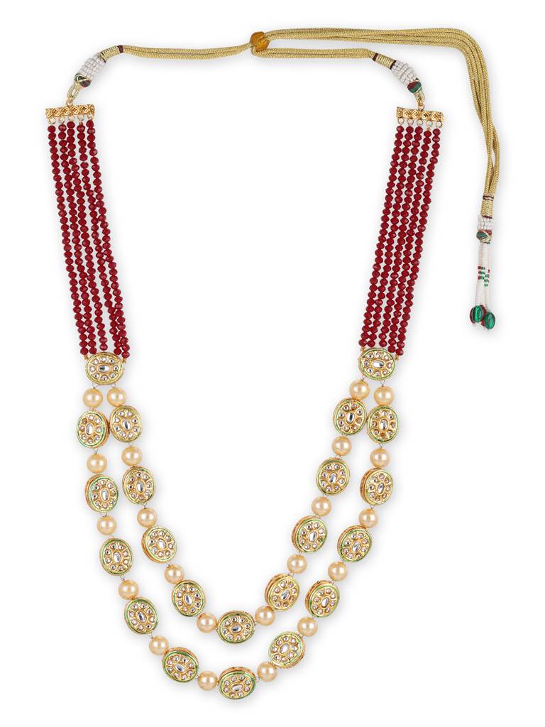 Red Onyx And Kundan Neckpiece : RROCT22-30