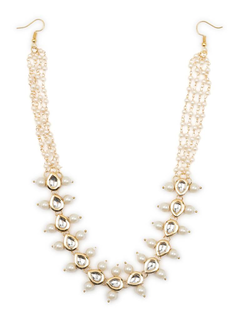 Kundan & Pearl Layered Beaded Hair Band : RROCT22-42
