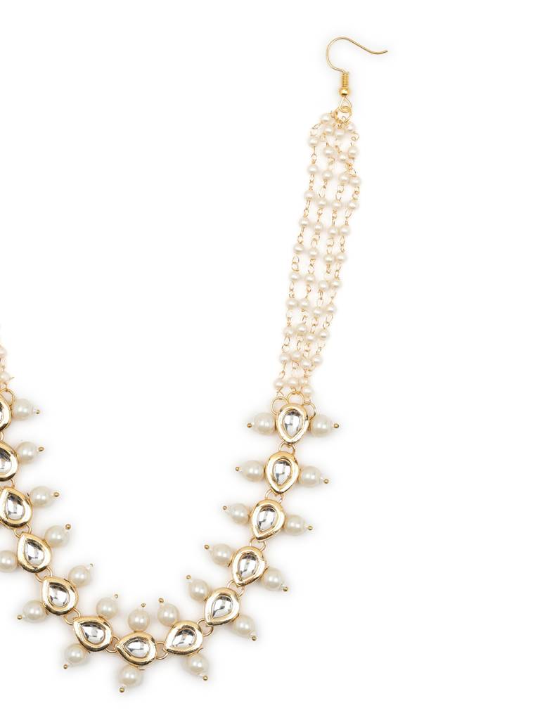 Kundan & Pearl Layered Beaded Hair Band : RROCT22-42