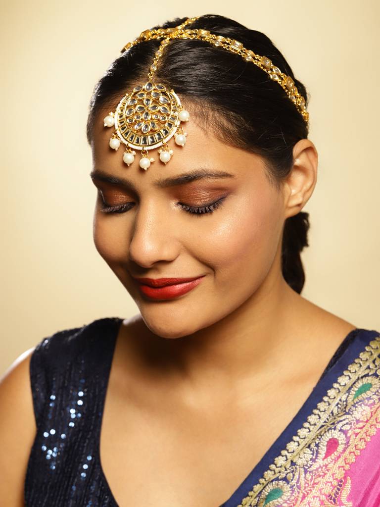 Kundan Chand Centerpiece Matha Patti : RROCT22-50