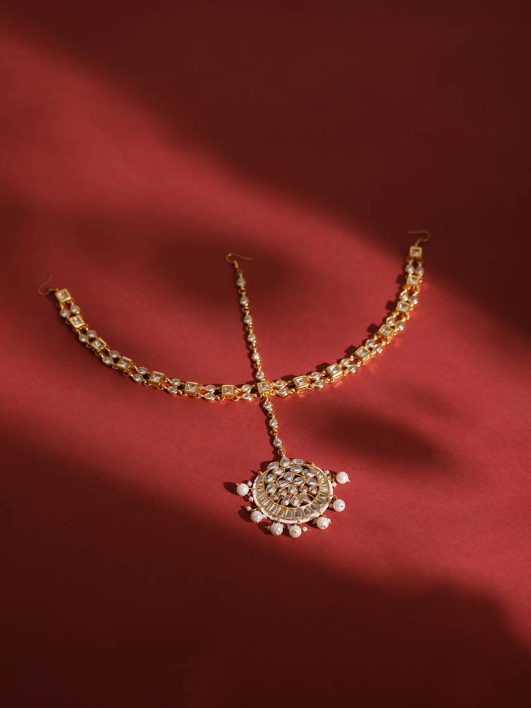 Kundan Chand Centerpiece Matha Patti : RROCT22-50