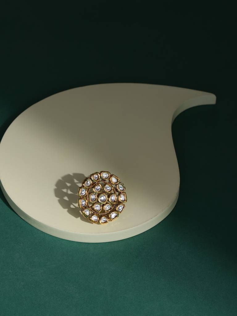 Meenakari Kundan Cocktail Ring : RROCT22-67