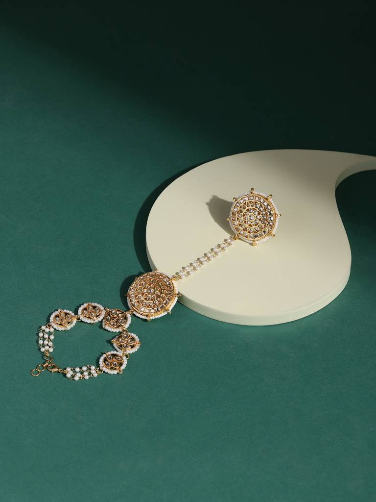 Meenakari Kundan Hand Harness : RROCT22-73