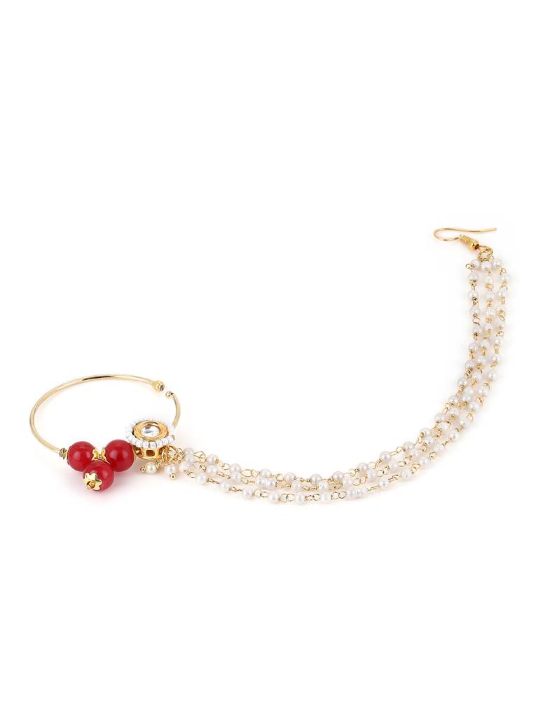 Midsized Kundan Nose Ring : RROCT22-75