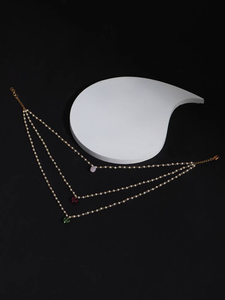 Three Layered Pearl Neckpiece : RROCT22-82