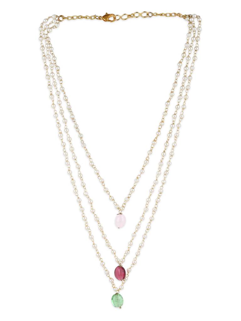 Three Layered Pearl Neckpiece : RROCT22-82