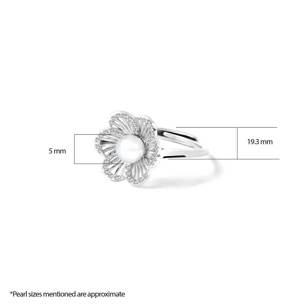 Floral Pearl Ring : RRR008