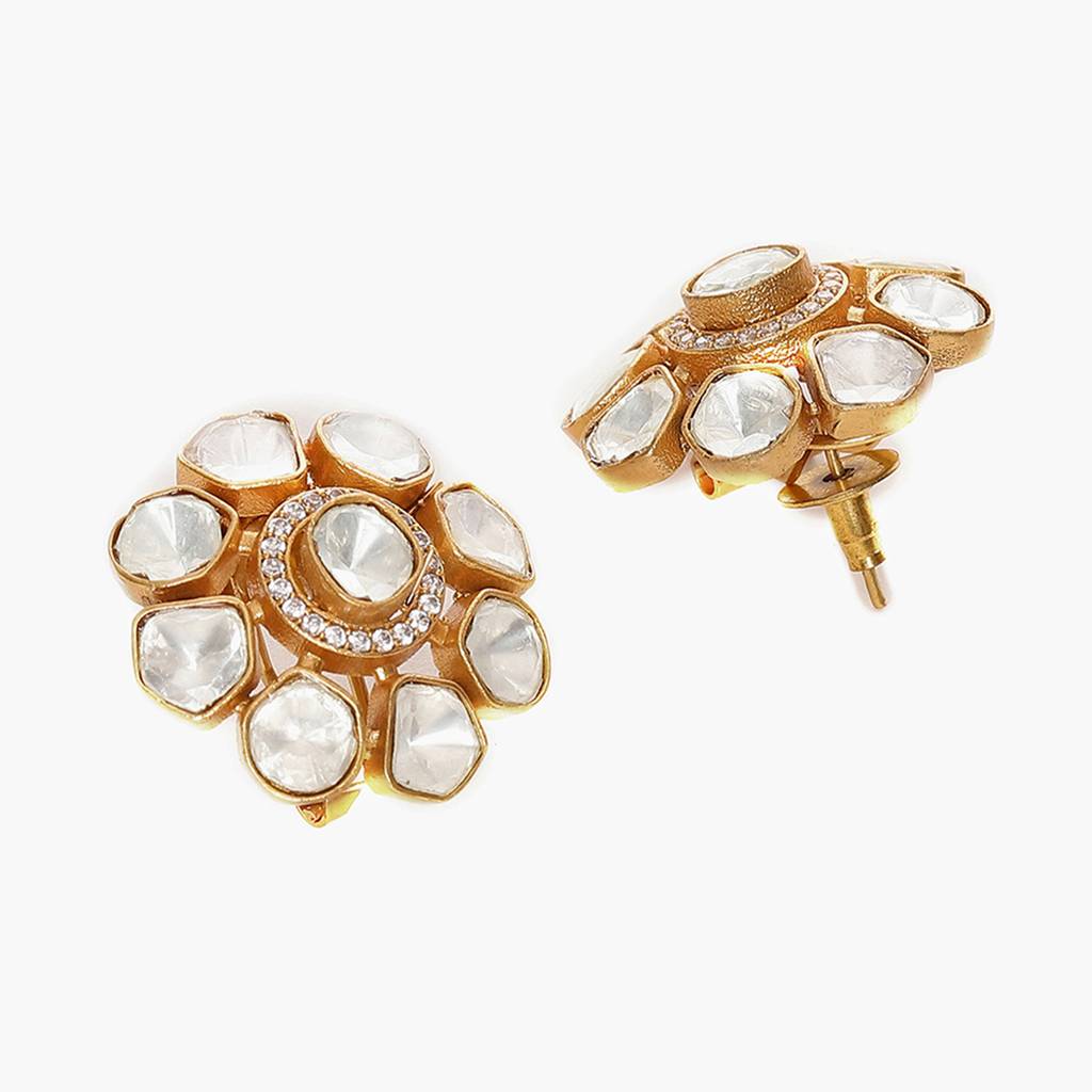 Oversized Kundan Studs : RRSEP24-18