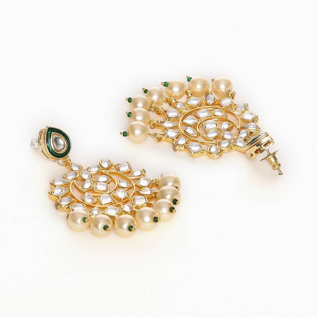 Kundan Chand Earrings : RRSEP24-19