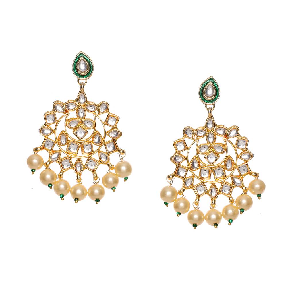 Kundan Chand Earrings : RRSEP24-19