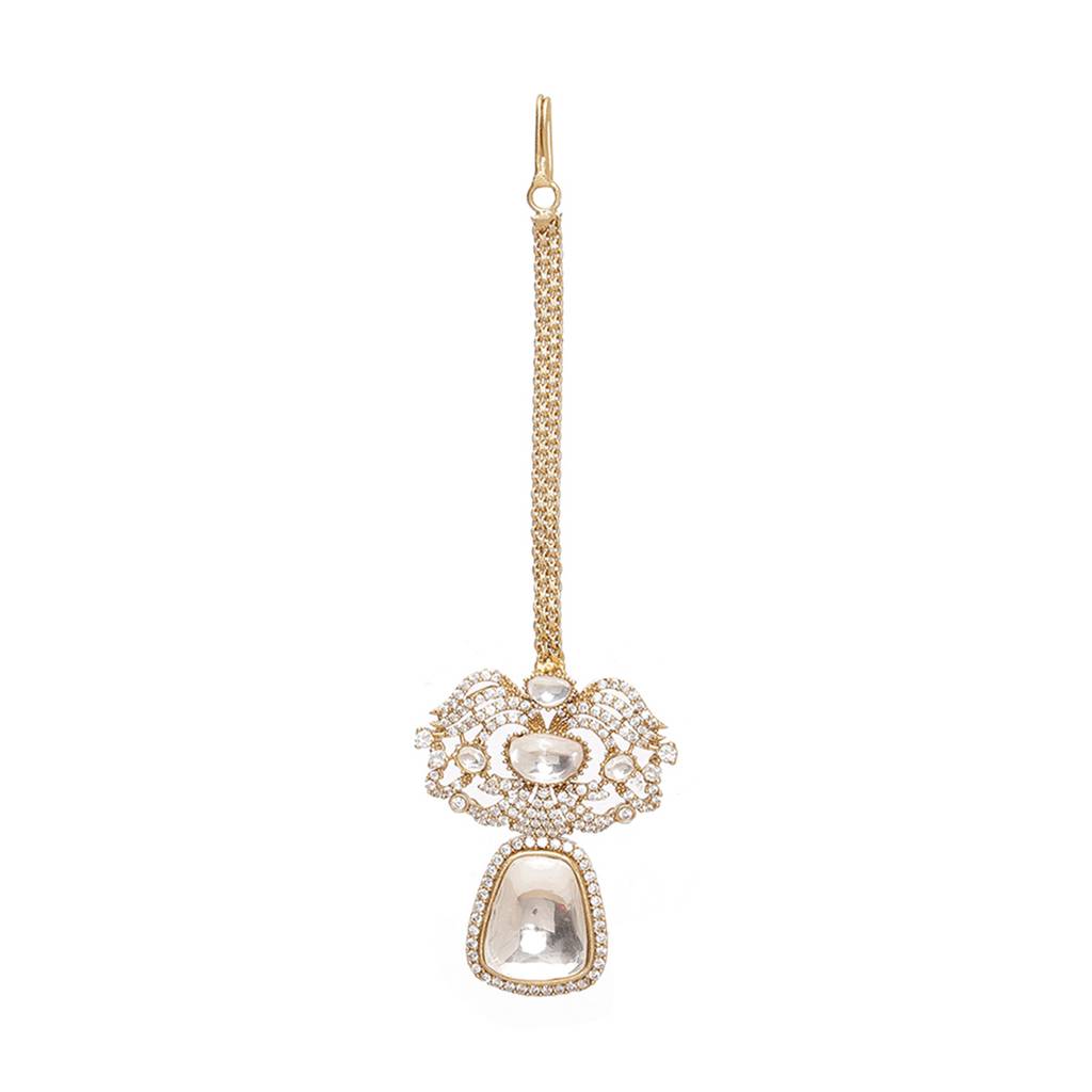 Kundan Maang Tikka With Diamonds : RRSEP24-25