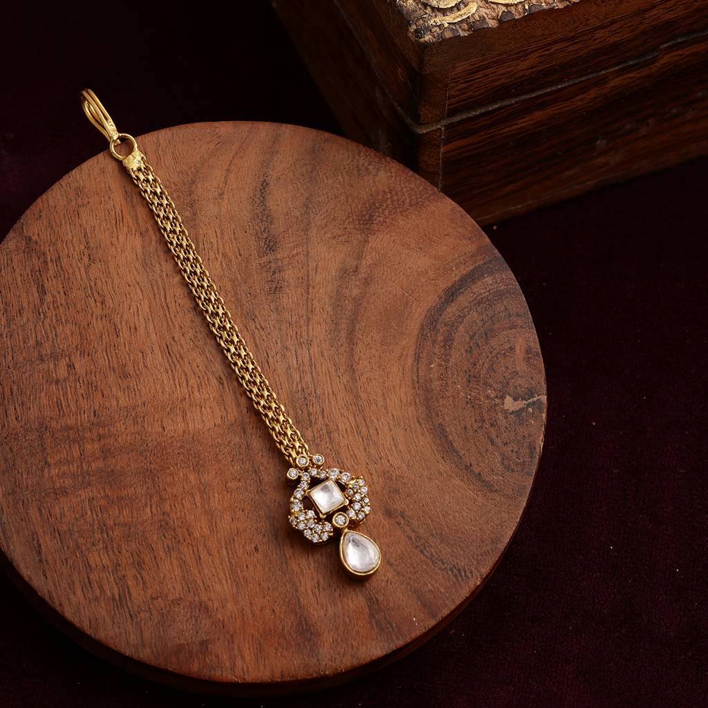 Kundan Maang Tikka With Diamond For Women : RRSEP24-26