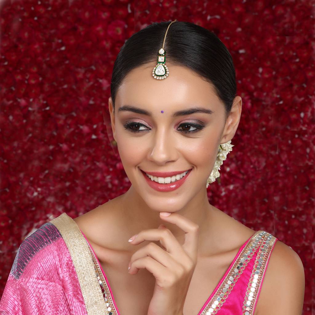 Kundan Maang Tikka With Meenakari. : RRSEP24-27