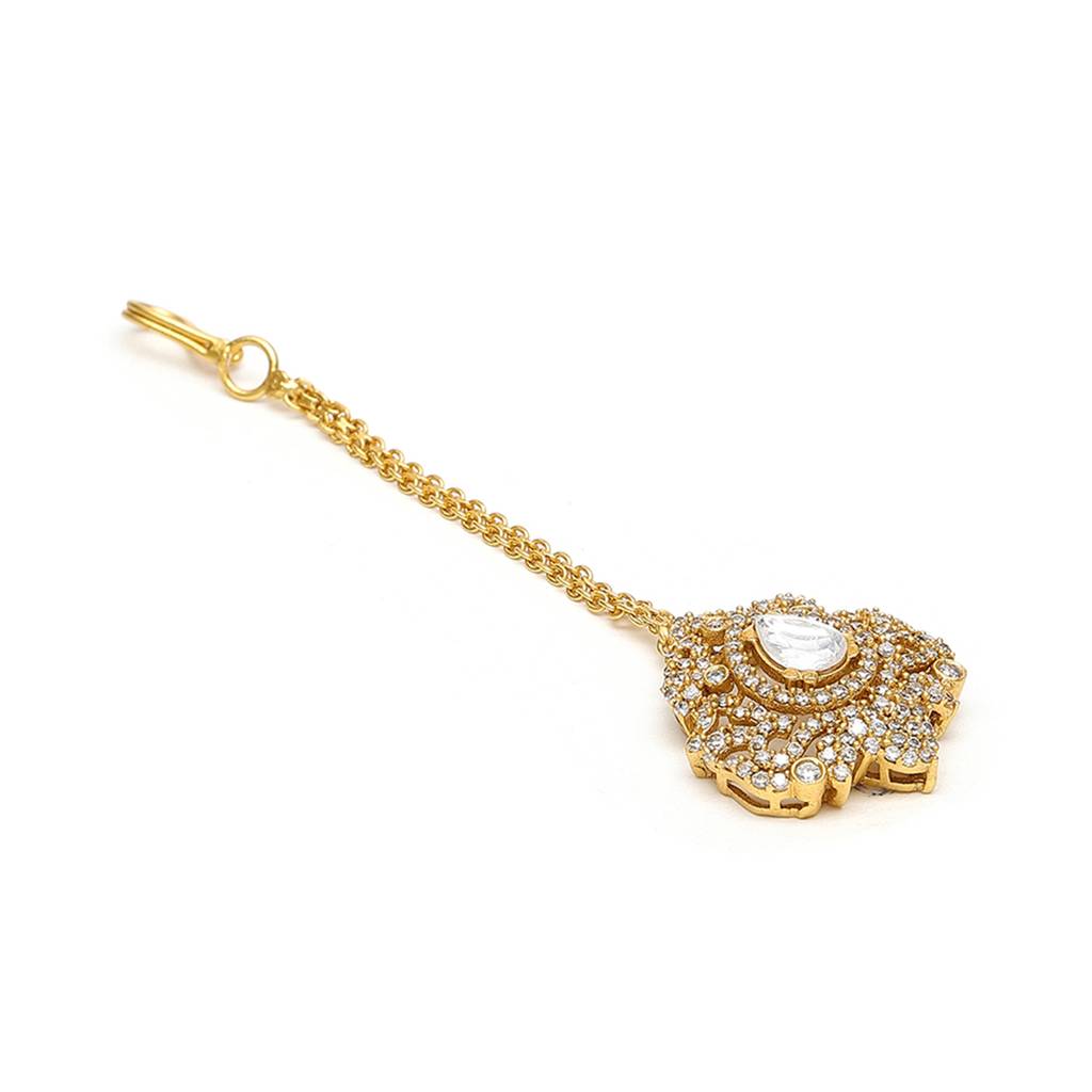 Kundan Maang Tikka With Diamonds. : RRSEP24-31