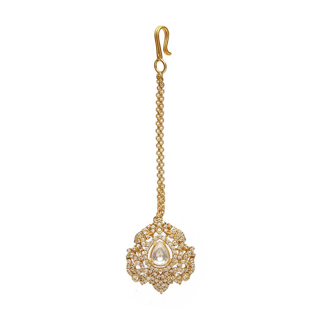 Kundan Maang Tikka With Diamonds. : RRSEP24-31