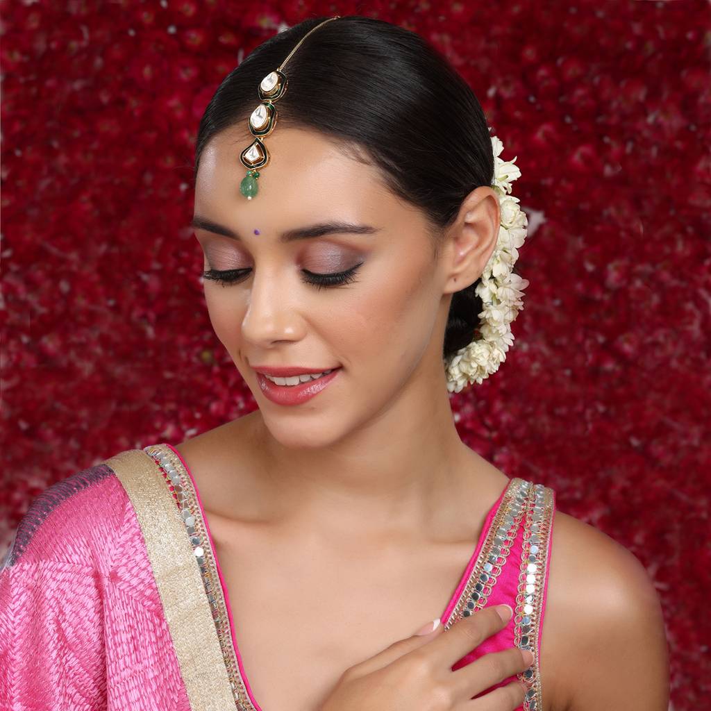 Kundan Maang Tikka With Meenakari : RRSEP24-32