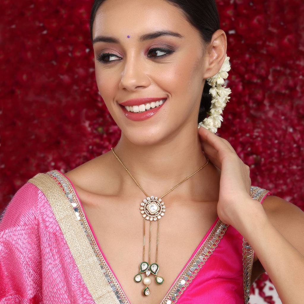 Kundan Long Necklace : RRSEP24-52