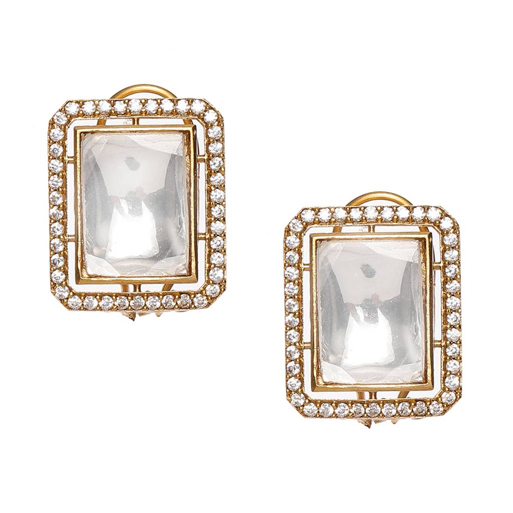 Square Kundan Hasli Neckpiece With Studs : RRSEP24-64