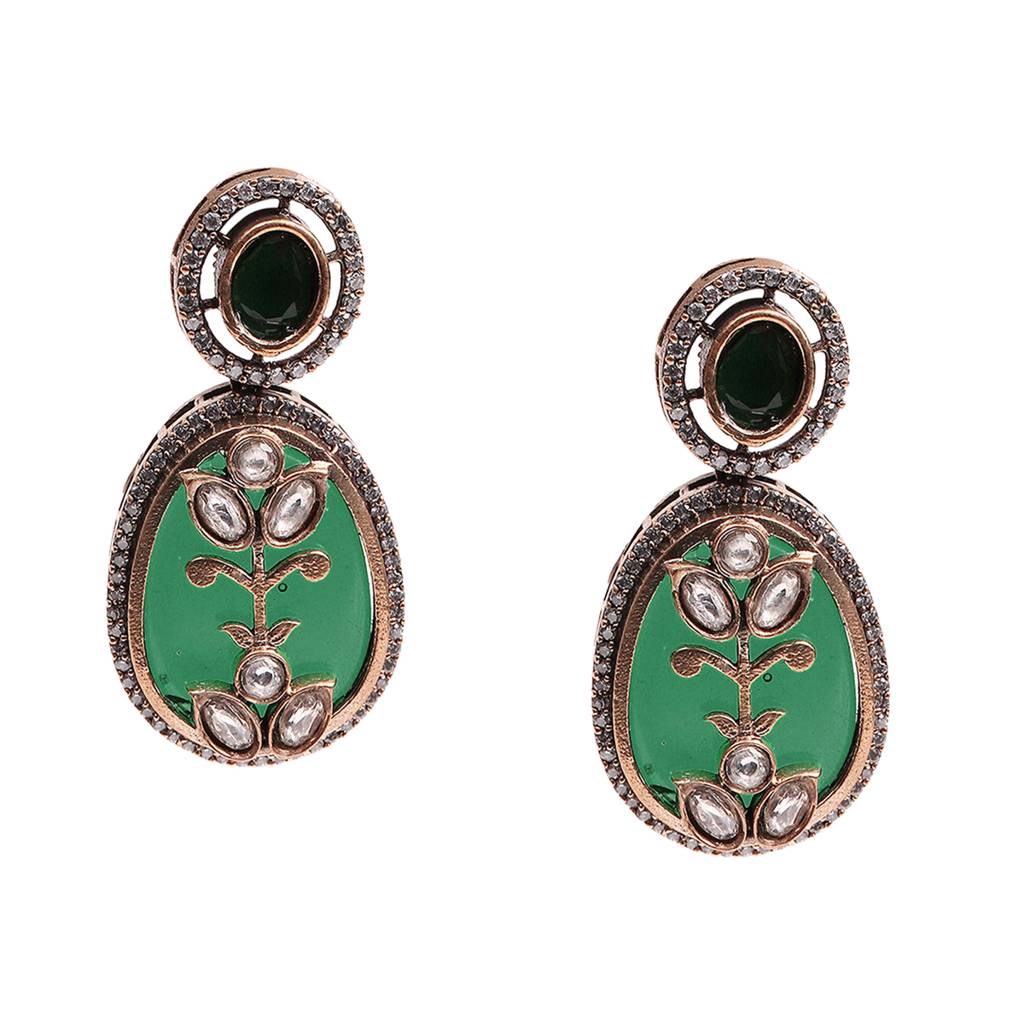 Long Pearl Layered Necklace With Pendant And Matching Earrings : RRSEP24-65