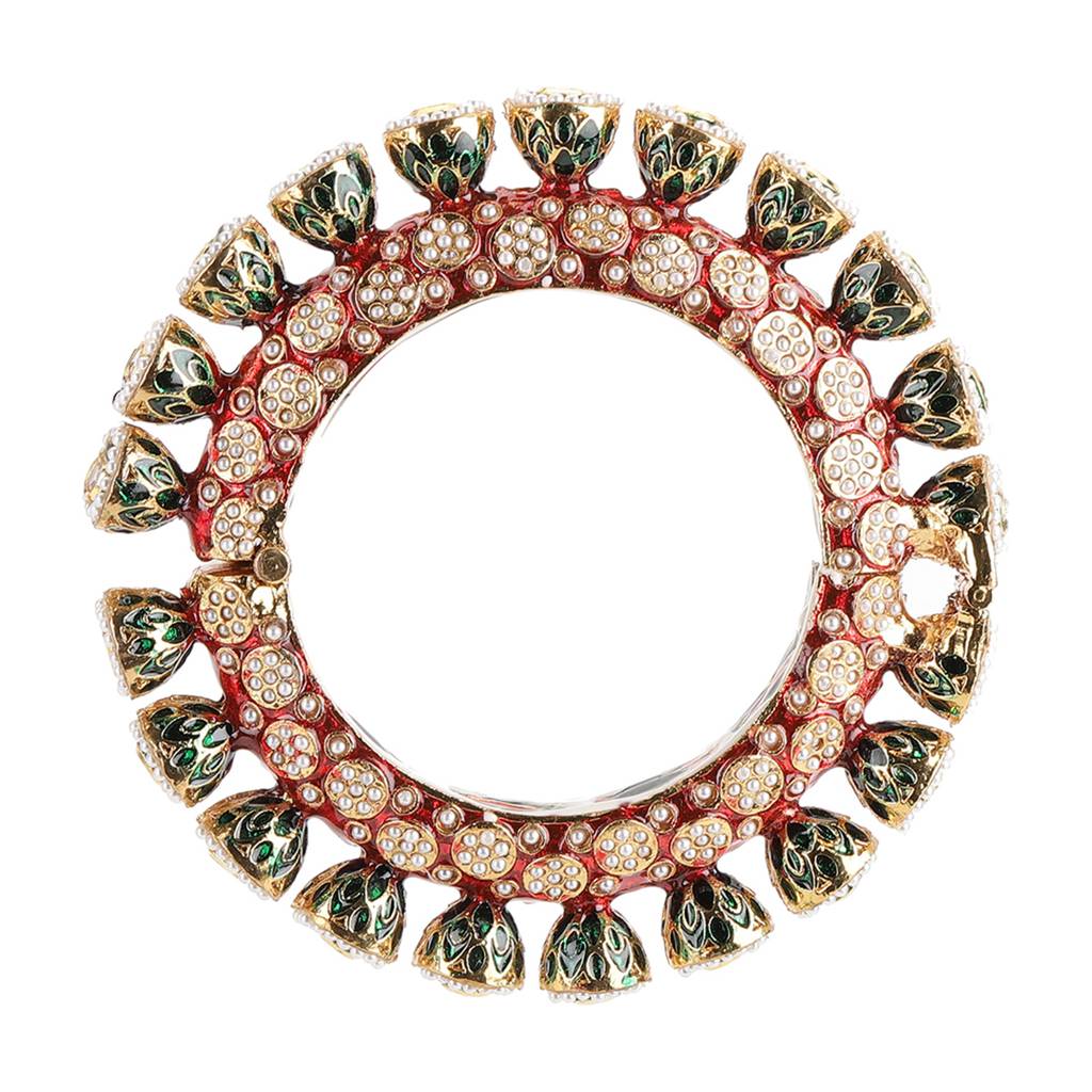 Red Meenakari Handcrafted Heavy Bangles (Set Of 2) : RRSEP24-83