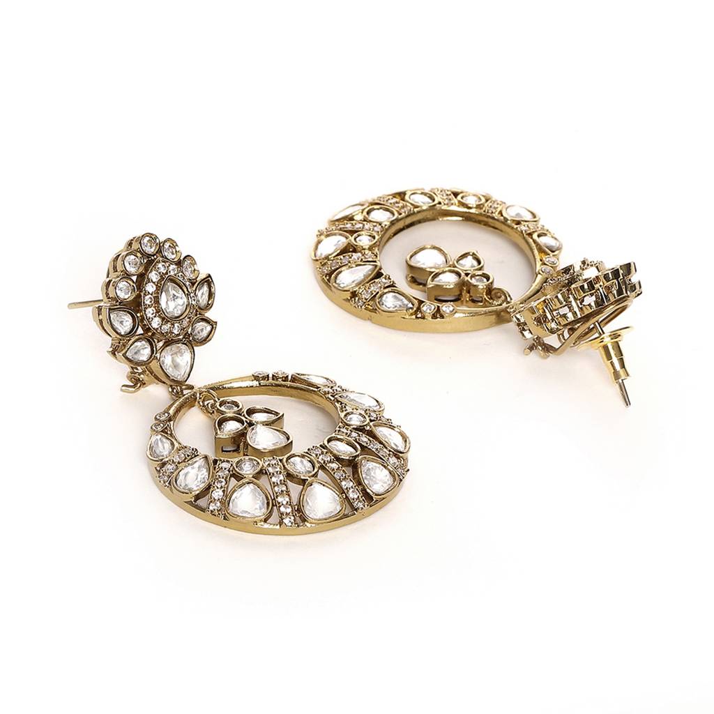 Chand Kundan Earrings : RRSEP24-8