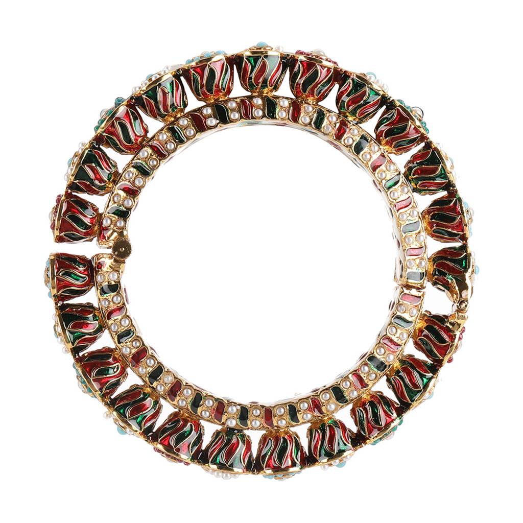 Handcrafted Heavy Bangles (Set Of 2) : RRSEP24-90