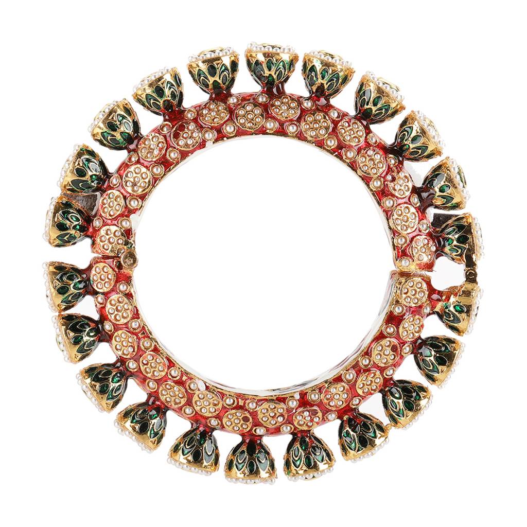 Red Meenakari Handcrafted Heavy Bangle : RRSEP24-93
