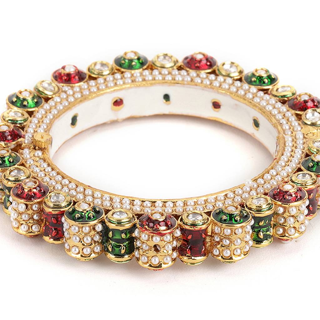 Pearl Meenakari Handcrafted Heavy Bangle : RRSEP24-94