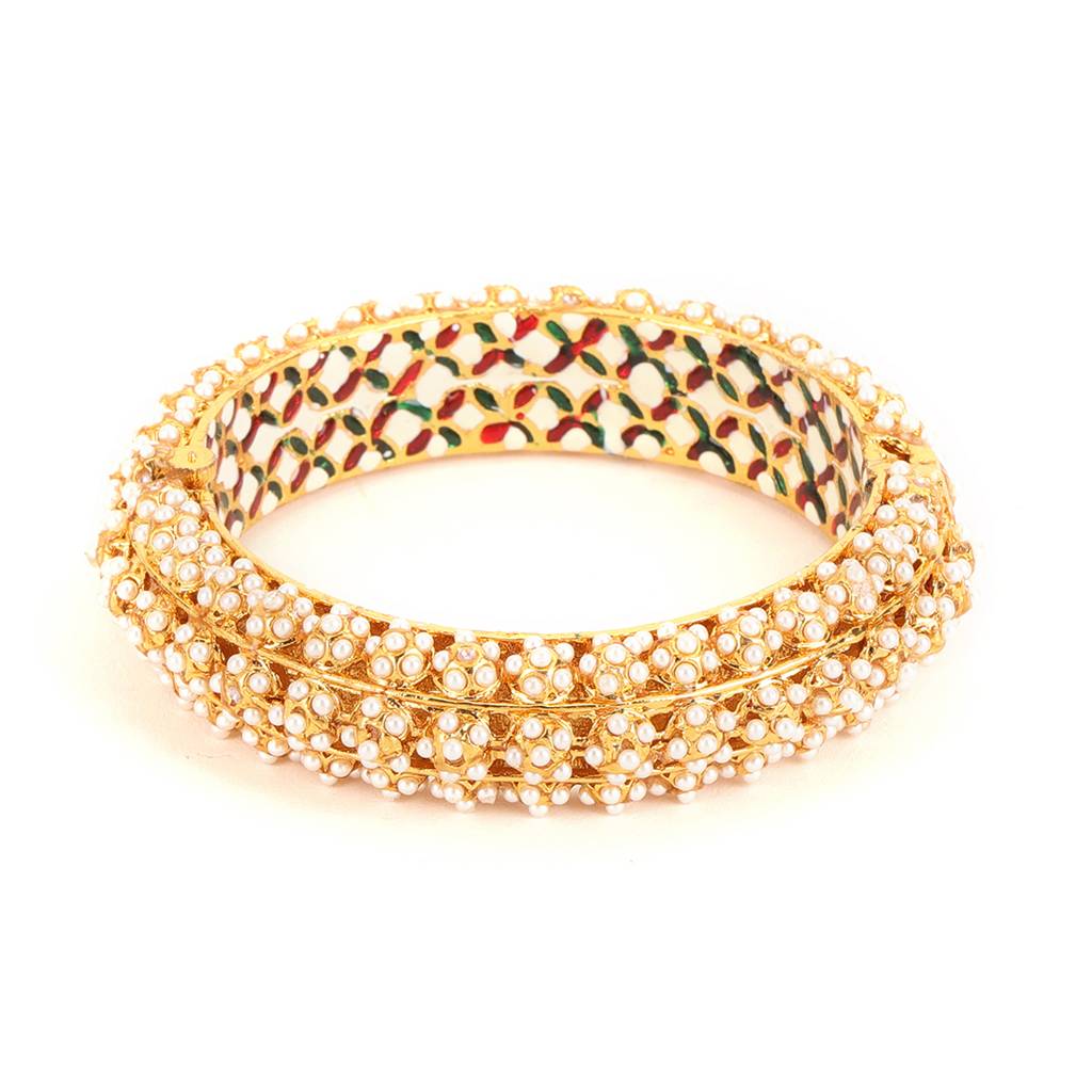 Handcrafted Pearl Heavy Bangle : RRSEP24-99